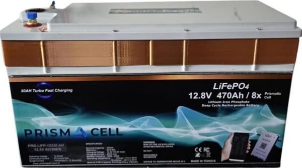 Prismacell Lifepo4 akü 470ah 12.8 volt bluetooth smart bms karavan, marin, solar - Image 1