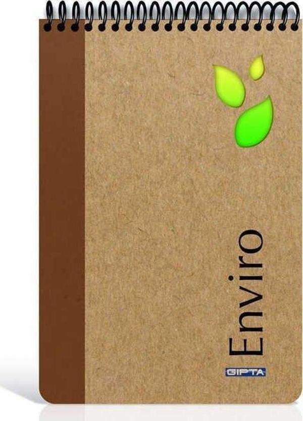 Enviro Spiralli Kraft Sert Kapak Kareli Bloknot A4 100 Yaprak - Image 1