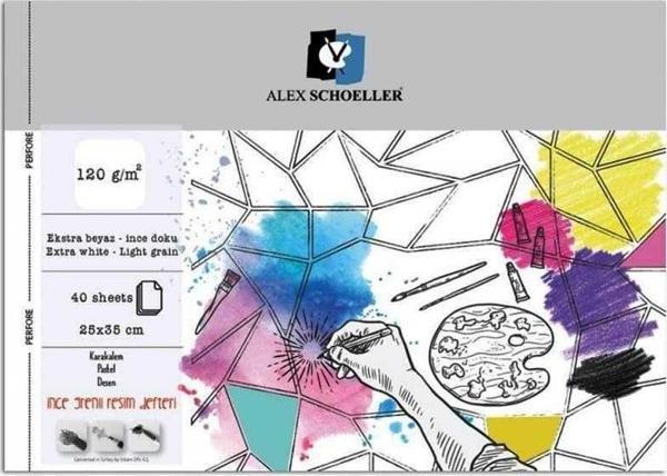 alex schoeller Spiralli Resim Defteri 25X35 Cm 120 Gr - Image 1