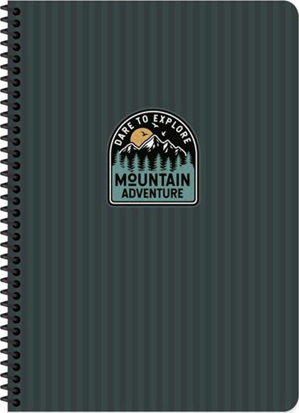 Keskin Outdoor Spiralli Sert Kapak Defter 17X24 Kareli 80 Yaprak Mavi (411013) - Image 1