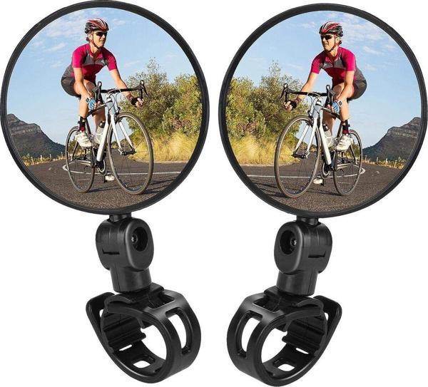 2 ADET Geniş Açı Bisiklet -Scooter Gidon Aynası - Dikiz Aynası Bisiklet Aksesuarı Bisiklet Ayna - Image 1