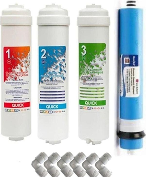 Yaman Group Lg Kapalı Kasa Su Arıtma Cihazlarına Uyumlu 4'Lü Inline Filtre Set - Image 1
