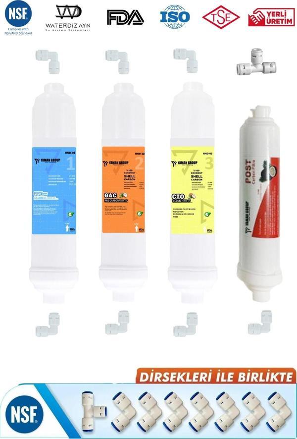 Yaman Group Kapalı Kasa Su Arıtma Cihazları Için 4'Lü Inline Filtre Seti - Image 1