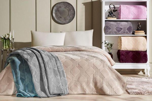 ÖZDİLEK Trendy Art Deco Çift Kişilik Battaniye 220x240 - Image 1