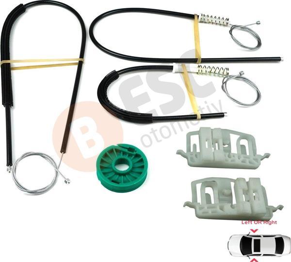 Ford Fiesta 2002–2008 2 Kapı İçin Sağ veya Sol Cam Kriko Seti - Image 1