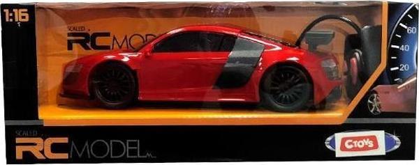 Ctoys Scaled Rc Model 27 Mhz Full Fonksiyonlu Uzaktan Kumandalı Audi Kırmızı Araba QX3688 F2 - Image 1
