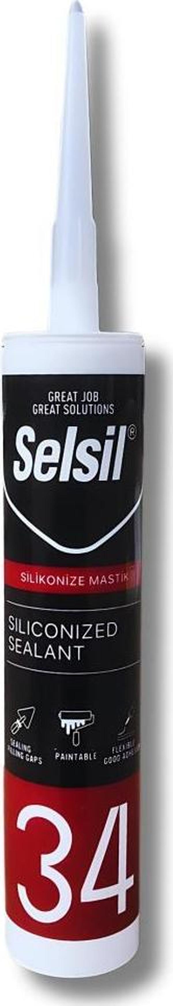 Selsil Silikonize Mastik Beyaz 450gr - Image 1