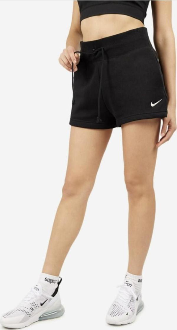 Nike Sw Pnx Fleece Yüksek Belli BOL KESİM Kadın Siyah Şort - Image 1