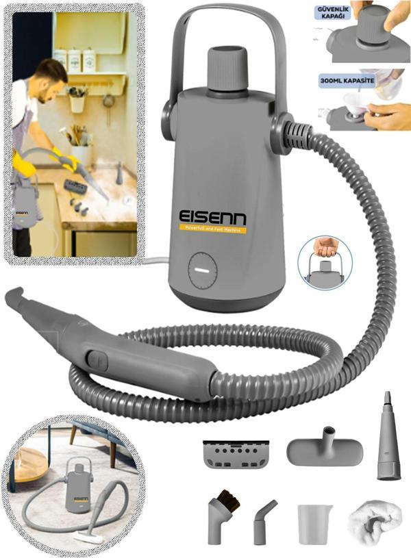 Eisenn Alman Grey Series 1000 W Profesyonel Buharlı Temizleyici Buharlı Temizlik Makinesi 3 Bar - Image 1