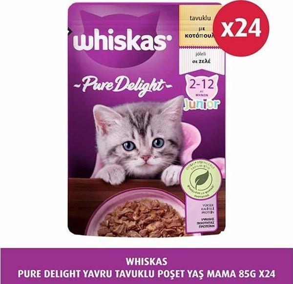Whiskas Yavru Tavuklu Poşet Yaş Mama 85 gr 24'lü - Image 1