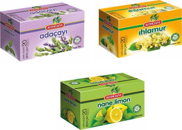 Altıncezve Sallama Çay 3'lü Paket (Nane Limon, Adaçayı, Ihlamur) - Image 1