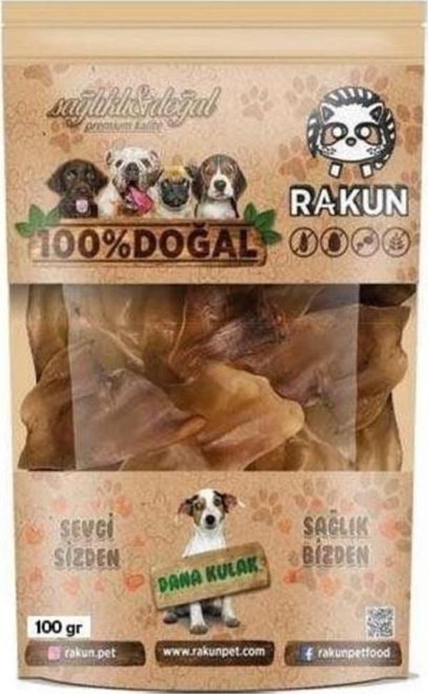 Rakun Dana Kulak Etli Yetişkin Köpek Ödülü 100 gr - Image 1