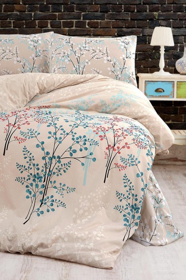 Loyal Home Lastikli Çarşaflı Çift Kişilik Nevresim Takımı Branch - Image 1