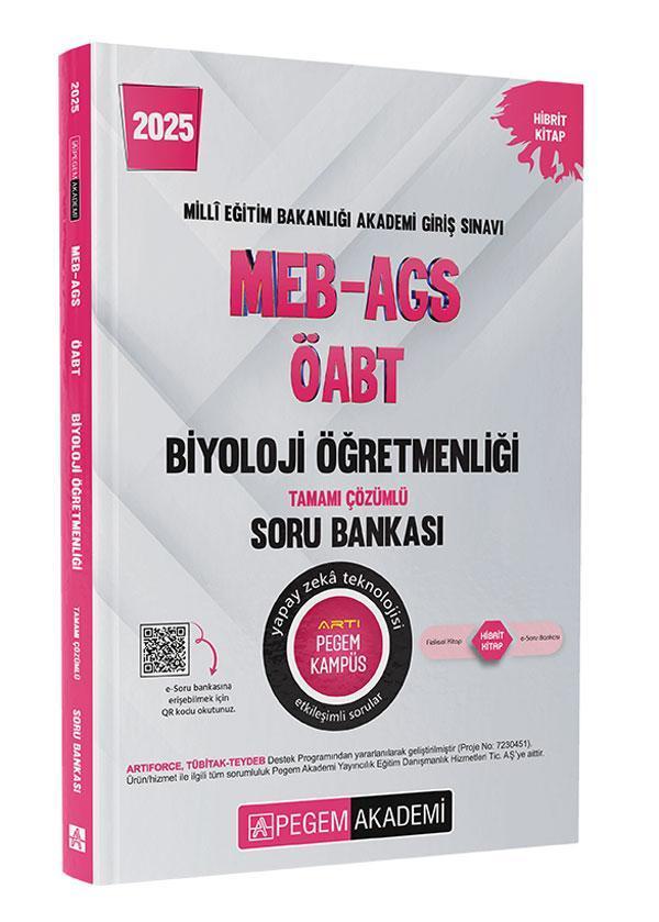 2025 MEB-AGS-ÖABT Biyoloji Tamamı Çözümlü Soru Bankası - Pegem Akademi Yayıncılık - Image 1