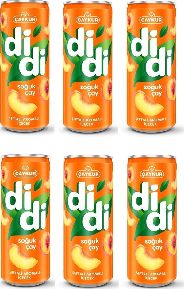 Çaykur Didi Şeftali Aromalı Soğuk Çay 250 Ml X 6 Adet - Image 1