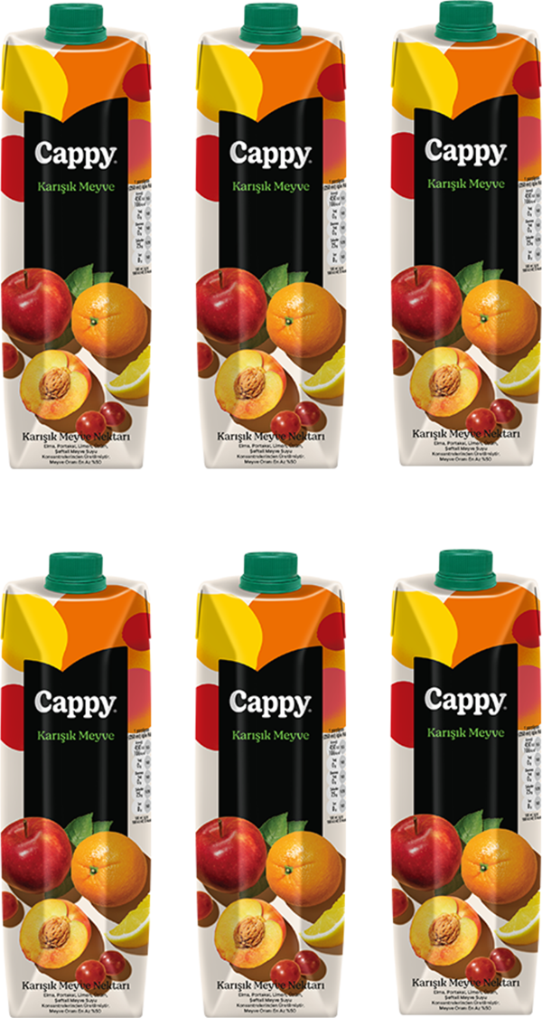 Cappy Bahçe Karışık Meyve Nektarı 1 Lt X 6 Adet - Image 1