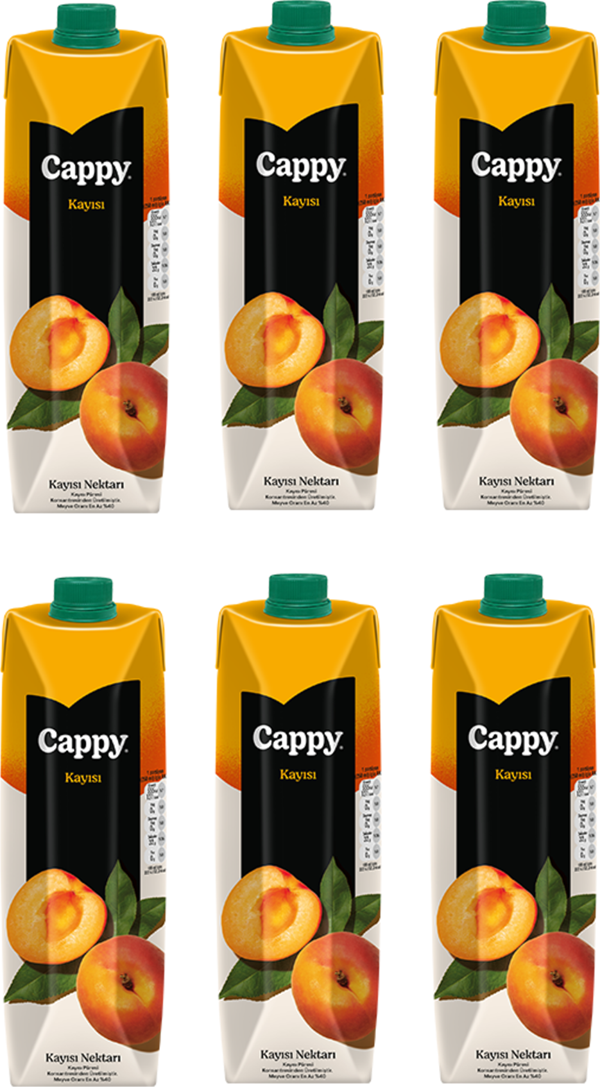Cappy Bahçe Kayısı Nektarı 1 Lt X 6 Adet - Image 1