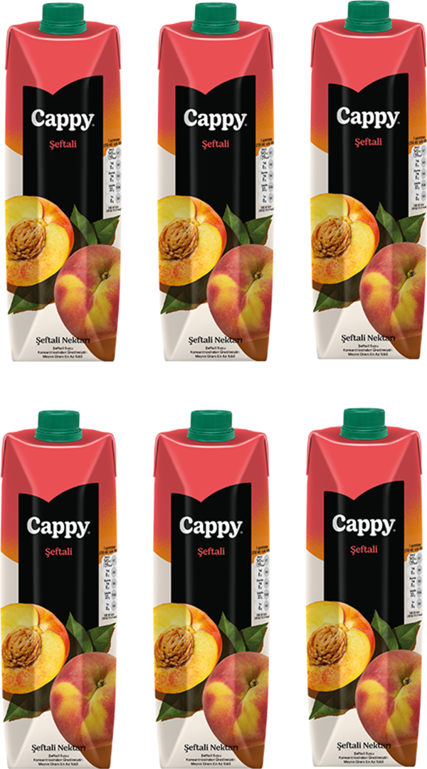 Cappy Bahçe Şeftali Nektarı 1 Lt X 6 Adet - Image 1