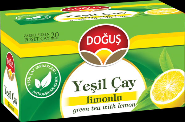 Doğuş Yeşil Çay Limonlu 20'Li Bardak Poşet - Image 1