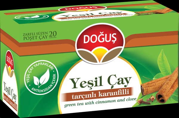 Doğuş Yeşil Çay Tarçın Karanfilli 20'Li Bardak Poşet - Image 1