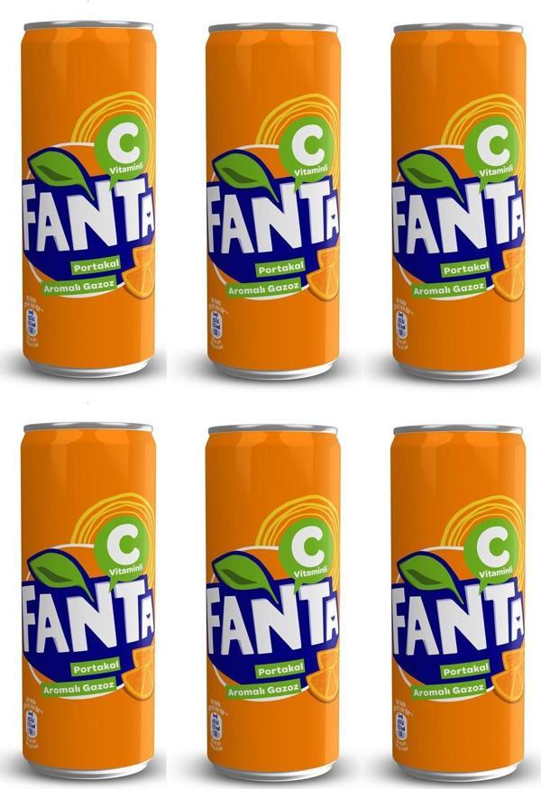 Fanta Portakal Aromalı Gazoz 330 Ml X 6 Adet - Image 1