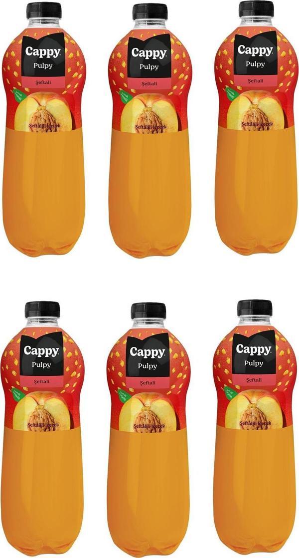 Cappy Pulpy Şeftalili İçecek 1 Lt X 6 Adet - Image 1