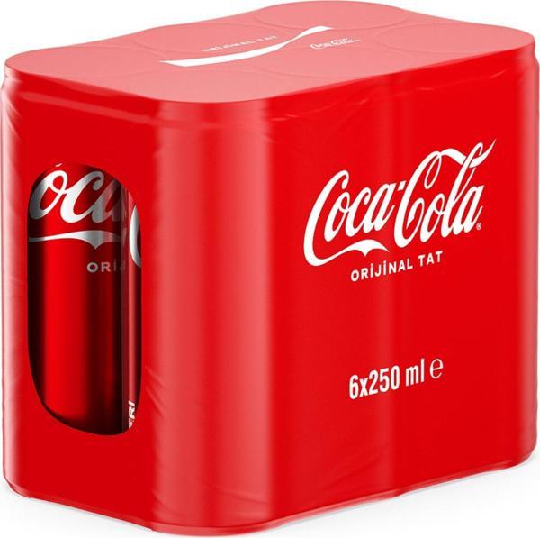 Coca Cola Kola Orijinal Tat 250 Ml X 6 Adet - Image 1