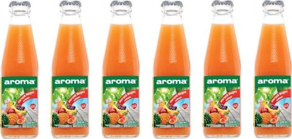 Aroma Karışık Meyve Nektarı Cam 200 Ml X 6 Adet - Image 1