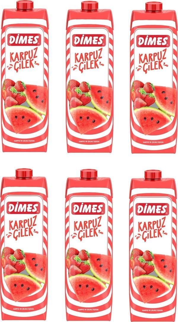 Dimes Karpuz Ve Çilekli İçecek 1 Lt X 6 Adet - Image 1