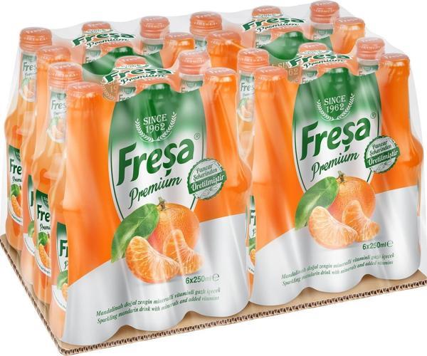 Freşa Premium Mandalinalı Vitaminli Maden Suyu 250 Ml X 24 Adet - Image 1