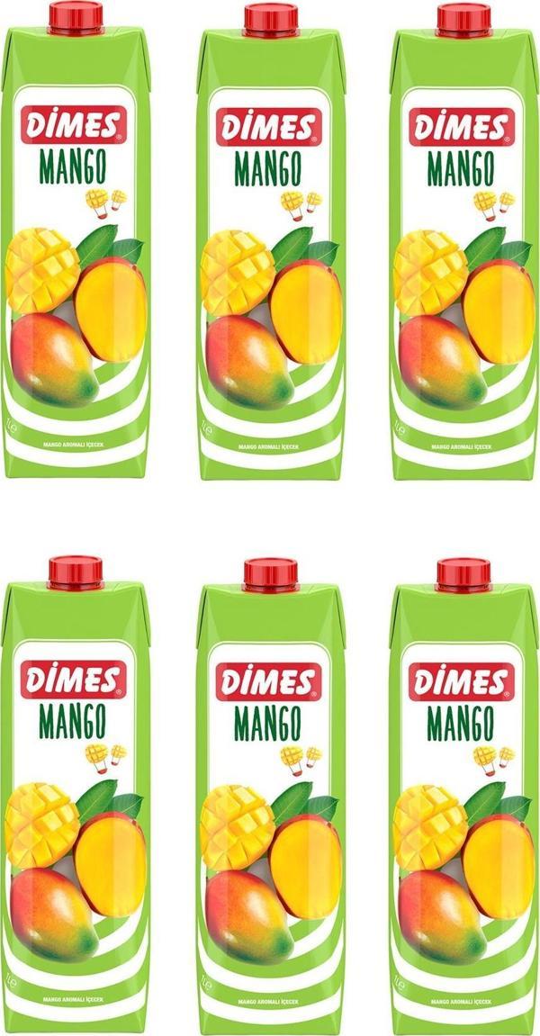 Dimes Mango Aromalı İçecek İçecek 1 Lt X 6 Adet - Image 1