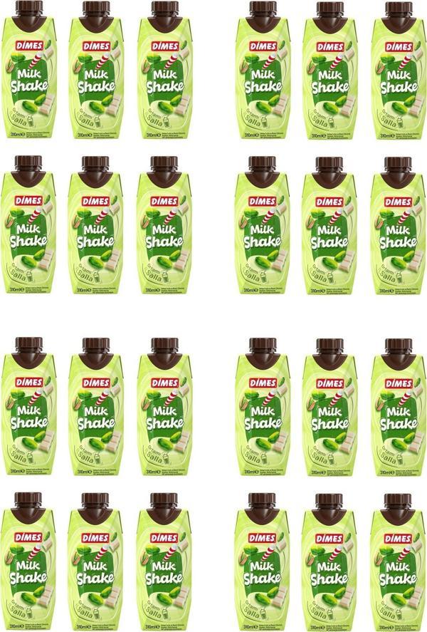 Dimes Milkshake Antep Fıstık Ve Beyaz Çikolata Aromalı 310 Ml X 24 Adet - Image 1