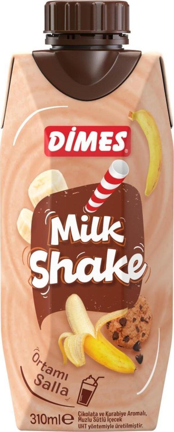 Dimes Milkshake Çikolata Ve Kurabiye Aromalı Muzlu 310 Ml - Image 1