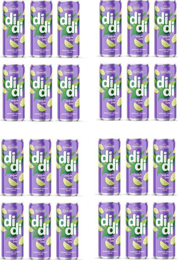 Çaykur Didi Bergamot Aromalı Soğuk Çay 330 Ml X 24 Adet - Image 1