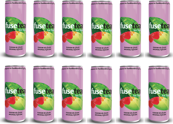 Fuse Tea Kavun Ve Çilek Aromalı Soğuk Çay 330 Ml X 12 Adet - Image 1