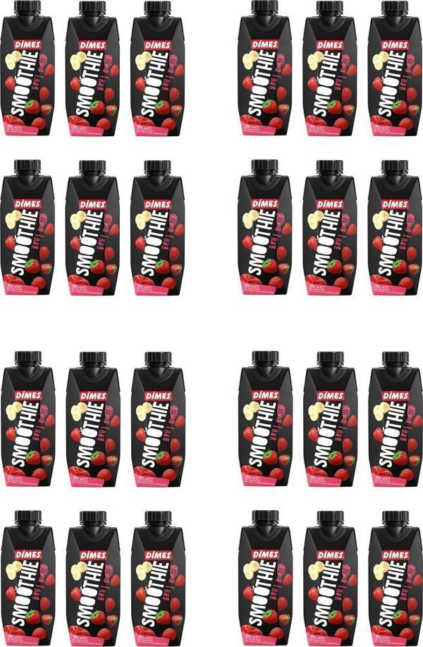 Dimes Smoothie Çilek Muz Elma 310 Ml X 24 Adet - Image 1