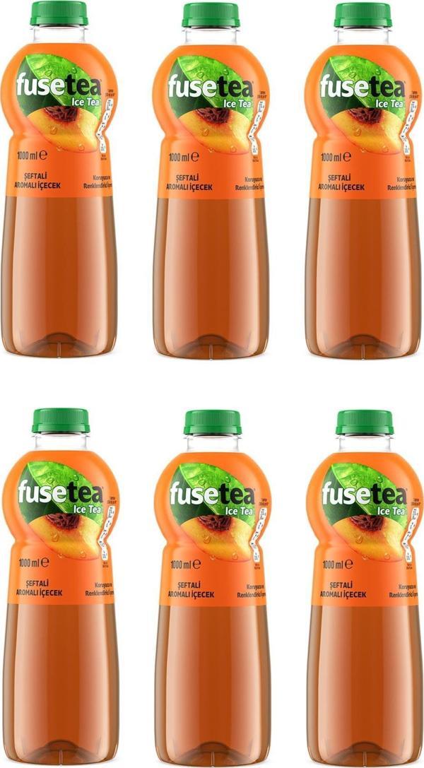 Fuse Tea Şeftali Aromalı Soğuk Çay 1 Lt X 6 Adet - Image 1