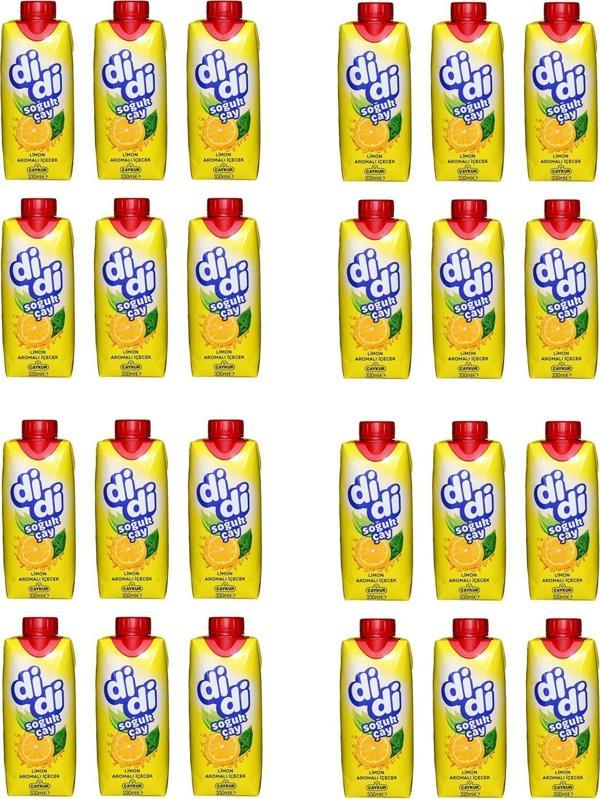 Çaykur Didi Limon Aromalı Soğuk Çay Kutu 330 Ml X 24 Adet - Image 1