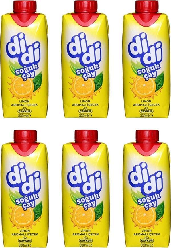 Çaykur Didi Limon Aromalı Soğuk Çay Kutu 330 Ml X 6 Adet - Image 1