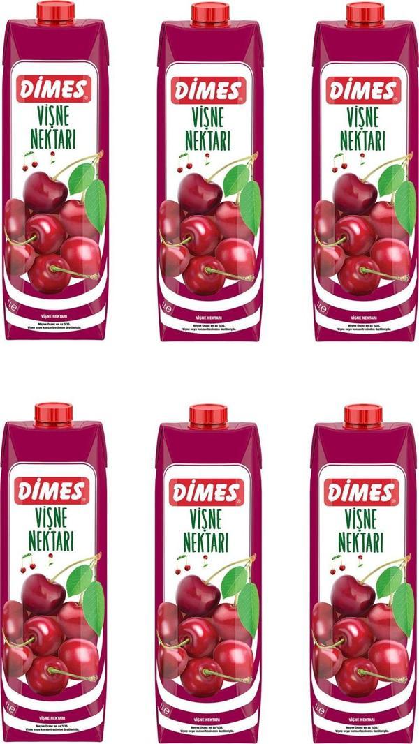 Dimes Vişne Nektarı 1 Lt X 6 Adet - Image 1