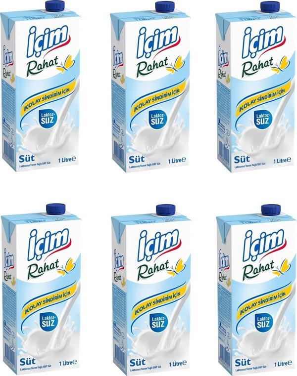 İçim Rahat Laktozsuz Süt 1 Lt X 6 Adet - Image 1
