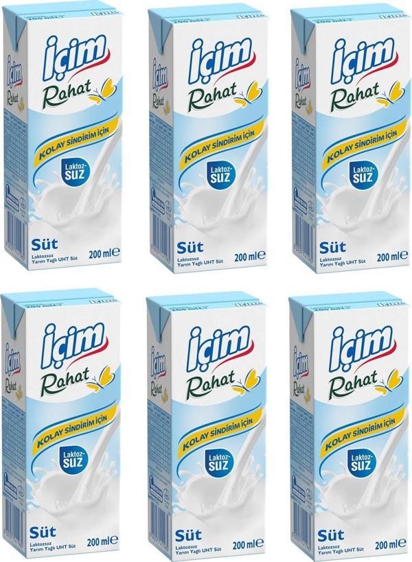 İçim Rahat Laktozsuz Süt 200 Ml X 6 Adet - Image 1