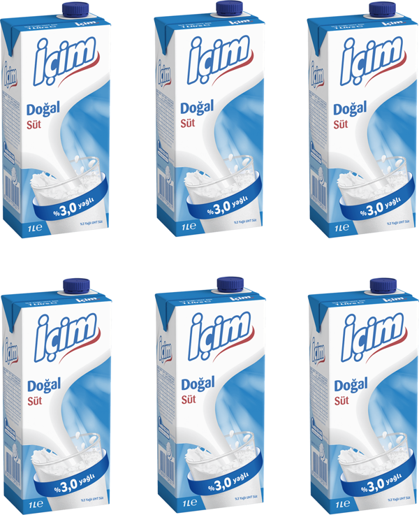 İçim Sade Yağlı Süt 1 Lt X 6 Adet - Image 1