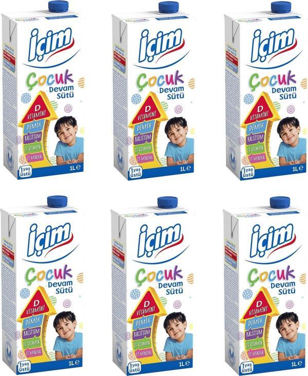İçim Çocuk Devam Sütü 1 Lt X 6 Adet - Image 1