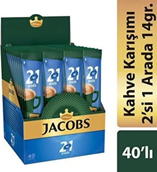 Jacobs 2Si1 Arada Kahve 10,5 Gr X 40 Adet - Image 1
