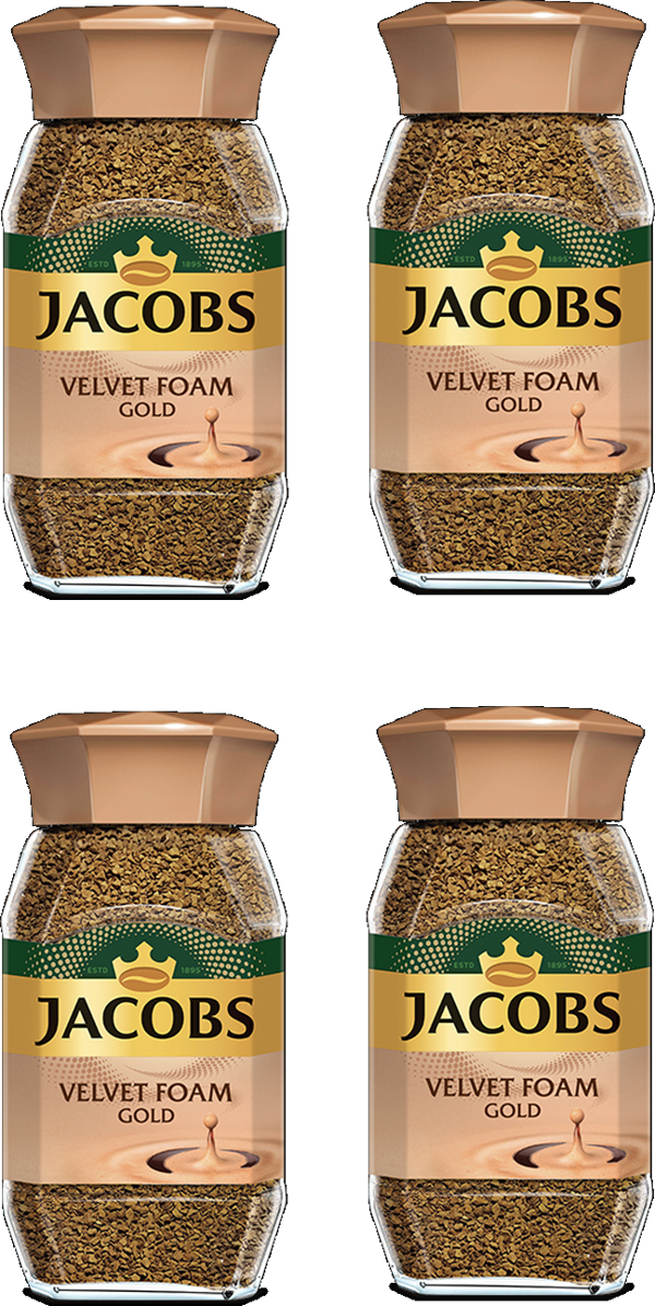 Jacobs Velvet Foam Gold Kavanoz Kahve 100 Gr X 4 Adet - Image 1