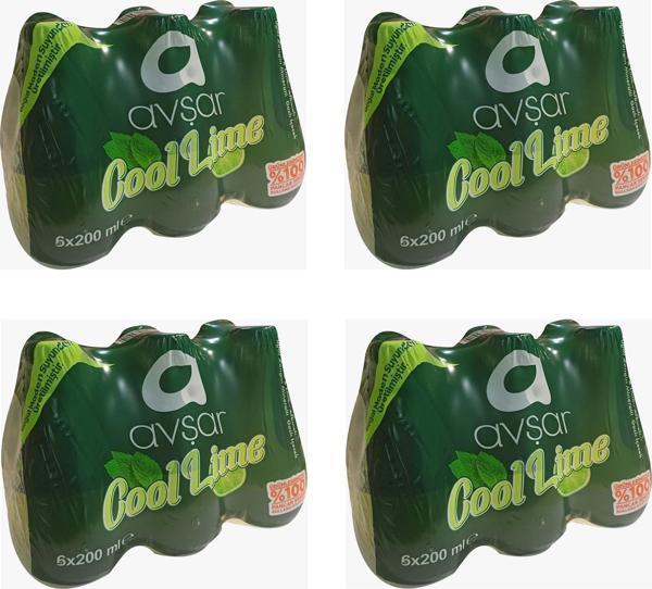 Avşar Cool Lime Nane Limon Aromalı Maden Suyu 200 Ml X 24 Adet - Image 1
