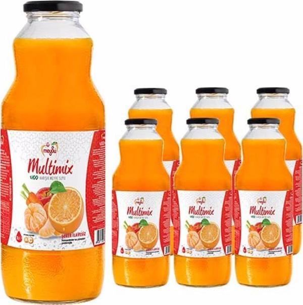 Meysu Multimix %100 Karışık Meyve Suyu 1 Lt X 6 Adet - Image 1
