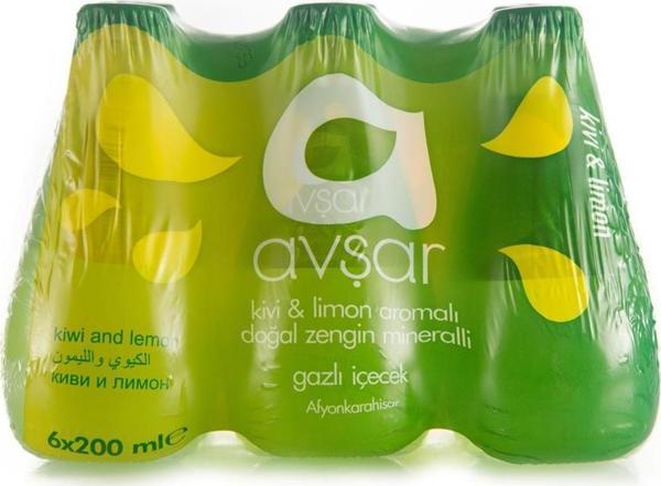Avşar Kivi Limon Aromalı Maden Suyu 200 Ml X 6 Adet - Image 1