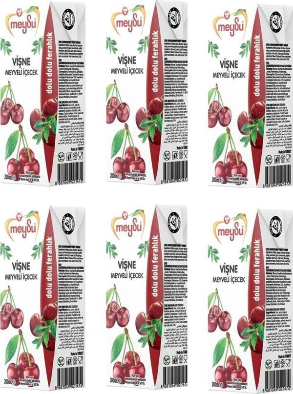 Meysu Vişne Meyveli İçecek 200 Ml X 6 Adet - Image 1